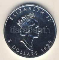 Kanada 1998. 5$/1oz Ag "Juharlevél" T:PL