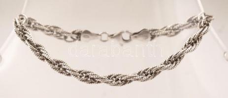 Ezüst "fonott" karkötő ,  Ag., nettó: 11gr., jelzett,  19cm / Silver bracelet, Ag, net. 11gr, marked, 19cm