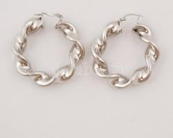 Ezüst fülbevaló,  Ag., nettó: 16,4gr., jelzett, d:3cm/ Silver earrings, Ag, net: 16,4 g, marked,  d:3cm