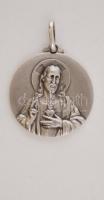 Ezüst fatimai Krisztus medál,  Ag., nettó: 5,5gr., jelzett, d:2cm/Silver pendant, Ag, net.. 5,5gr, m...