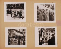 cca 1933-1942 Hitler és a Harmadik Birodalmat propagáló sajtófotókat tartalmazó fotóalbum, 36 db fot...