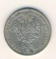 Ausztria/magyar verdejel 1860B 1/4Fl Ag T:3/3-