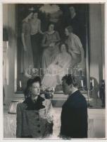 cca 1940 Korabeli filmjelenet fotó Jávor Pál és Hídvéghy Valéria színművészekkel, 11x8cm