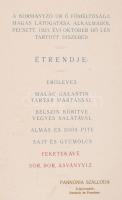 1921 Pécs Pannónia szálloda: A kormányzó látogatása alkalmából tartott díszebéd menükártyája, Horthy...
