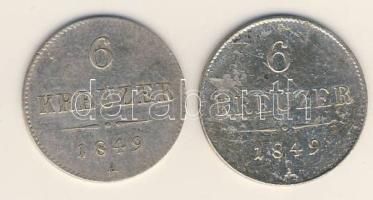 Ausztria 1849A 6Kr Ag (2x) T:2,2-