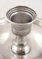 Ezüst kézi gyertyatartó, Ag., nettó: 60gr., jelzett, 5x10cm/Silver Candlestick, Ag, net. 60gr, marke...