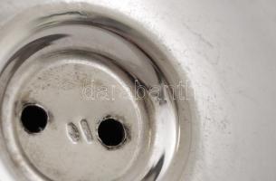 Ezüst kézi gyertyatartó, Ag., nettó: 60gr., jelzett, 5x10cm/Silver Candlestick, Ag, net. 60gr, marke...