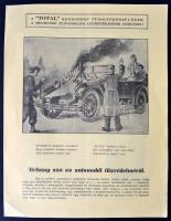 cca 1940 Total rendszerű tűzoltókészülék reklám nyomtatványa, kis szakadásokkal, 24x31cm