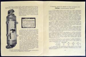 cca 1940 "Total" rendszerű tűzoltókészülék reklám nyomtatványa, kis szakadásokkal, 24x31cm