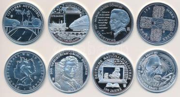 Németország 2009-2013. 8db klf ezüstözött fém emlékérem T:PP felületi karc Germany 2009-2013. 8pcs of diff silver plated metal medallions C:PP slightly scratched