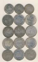 Ausztria 1924-26. 50Gr Ag (3x), 1Sch Ag 2klf típusban (12x) + 1960-65. 5Sch Ag (3x) + 1957-73. 10Sch...