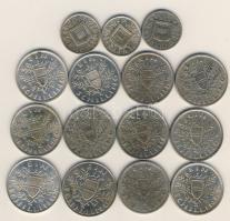 Ausztria 1924-26. 50Gr Ag (3x), 1Sch Ag 2klf típusban (12x) + 1960-65. 5Sch Ag (3x) + 1957-73. 10Sch...