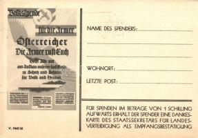 Volksspende für die Armee Österreicher, Die Armee ruft Euch / Austrian military charity propaganda card (b)