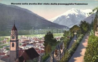 Merano (Südtirol) colla punta Ziel vista dalla passeggiata Tappeiner