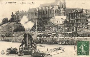 Le Tréport, Le Quai / quay, SS La Ville du Treport, barge (EK)