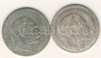 1868KB 20kr Ag (2x) "Magy.kir. váltó" T:3/4