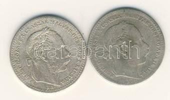 1869KB 20kr Ag (2x) "Magy.kir. váltó" T:3/4