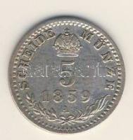 Ausztria 1859A 5Kr Ag T:2-/3+