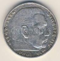 Német Birodalom 1936A 5M Ag "Hindenburg nagyalakú h.k.-tel" T:2/3 pici ph