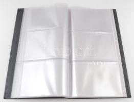 120 / 240 férőhelyes képeslapberakó fekete borítóval, jó állapotban