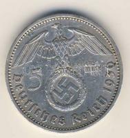 Német Birodalom 1936A 5M Ag "Hindenburg nagyalakú h.k.-tel" T:2/3