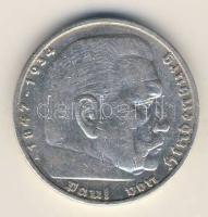 Német Birodalom 1936A 5M Ag "Hindenburg nagyalakú h.k.-tel" T:2/3