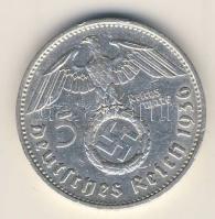 Német Birodalom 1936F 5M Ag "Hindenburg nagyalakú h.k.-tel" T:2/3