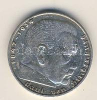 Német Birodalom 1938A 5M Ag "Hindenburg nagyalakú h.k.-tel" T:2/3