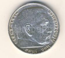 Német Birodalom 1938J 5M Ag "Hindenburg nagyalakú h.k.-tel" T:2/3