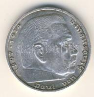 Német Birodalom 1938A 5M Ag "Hindenburg nagyalakú h.k.-tel" T:2/3