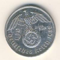 Német Birodalom 1938A 5M Ag "Hindenburg nagyalakú h.k.-tel" T:2/3