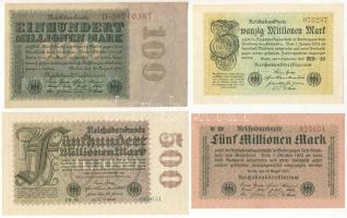 Német Birodalom 1922-23. 8db klf inflációs bankjegy T:I
