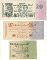 Német Birodalom 1922-23. 8db klf inflációs bankjegy T:I