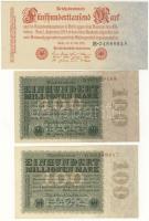 Német Birodalom 1919-1923. 12db inflációs bankjegy T:I-,II,III