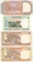 India/Reserve Bank 1992. 10R + 1996-2002. 5R,10R (2x),20R,50R,100R T:I