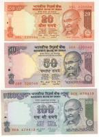 India/Reserve Bank 1992. 10R + 1996-2002. 5R,10R (2x),20R,50R,100R T:I