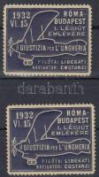 1932 Giustizia per LUngheria 2 db levélzáró