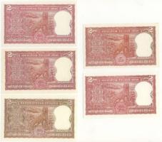 India/Reserve Bank II. széria 2R (5klf), 5R (3x, 2klf), 10R (5klf), 20R (3x), 100R (2klf) T:I