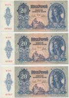 1941. 20P (6x) sorszámkövetők T:I-