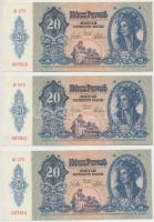 1941. 20P (6x) sorszámkövetők T:I-