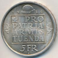 Svájc 1936B 5Fr Ag "Konföderációs Fegyverkezési Alap" T:2 Switzerland 1936B 5 Francs Ag "Confederation Armament Fund" C:XF Krause KM# 41