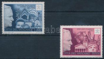 Pope John Paul II 2 stamps, II. János Pál pápa sor 2 értéke