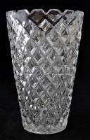 Vegyes üveg tétel: Összesen 7 db, kettőn apró csorba, préselt, csiszolt, m:10-27 cm