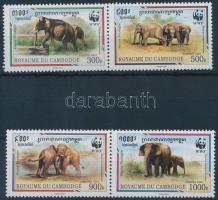 1997 WWF: Elefánt sor 2 párban Mi 1680-1683 + 4 FDC