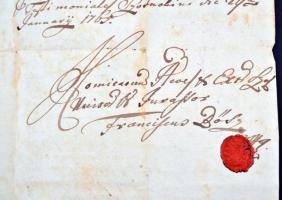 1765 Bődy Ferenc, Heves és Külső-Szolnok vármegye esküdt ülnökének oklevele elítélt kiadatásáról, az...