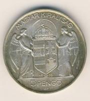 1939. 5P Ag "Horthy balra" T:2+