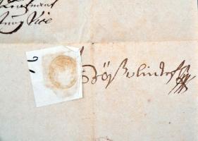 1745 Szolnok, német nyelvű vármegyei kötelezvény menedékkérő ügyében, felzetes viaszpecséttel