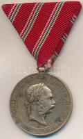 1873. Hadiérem Br katonai érdemérem modern mellszalaggal T:2- kis ph.  Hungary 1873. Military Medal Br medal with modern ribbon C:VF small edge error  NMK 231.