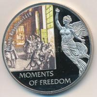 Libéria 2006. 10$ "Szabadság pillanatai-Huszita felkelés 1419" multicolor, tanúsítvány T:PP kis ujjlenyomat Liberia 2006. 10 Dollars "Moments of Freedom/Hussite rebellion 1419" multicolor, with certificate C:PP small fingerprint