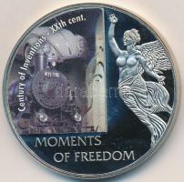 Libéria 2006. 10$ "Szabadság pillanatai-Találmányok százada XX.sz." multicolor, tanúsítvánnyal T:PP ujjlenyomat Liberia 2006. 10 Dollars "Moments of Freedom-Century of Inventions XXth cent." multicolor, with certificate C:PP fingerprint